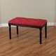 preview thumbnail 2 of 1, Navario Two-tone Upholstered Bench Red