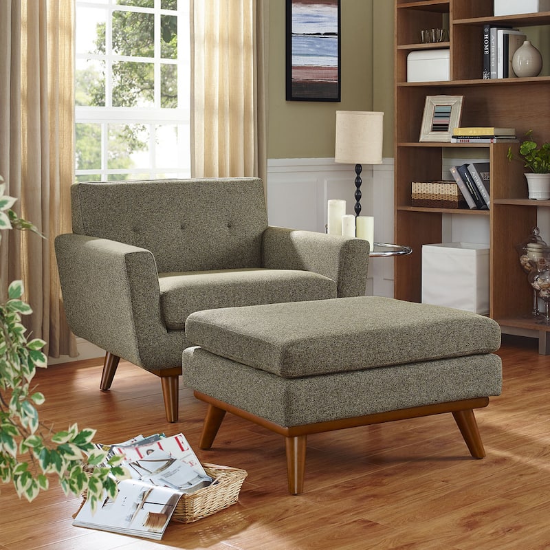 Engage Mid Century Chair Ottoman Set