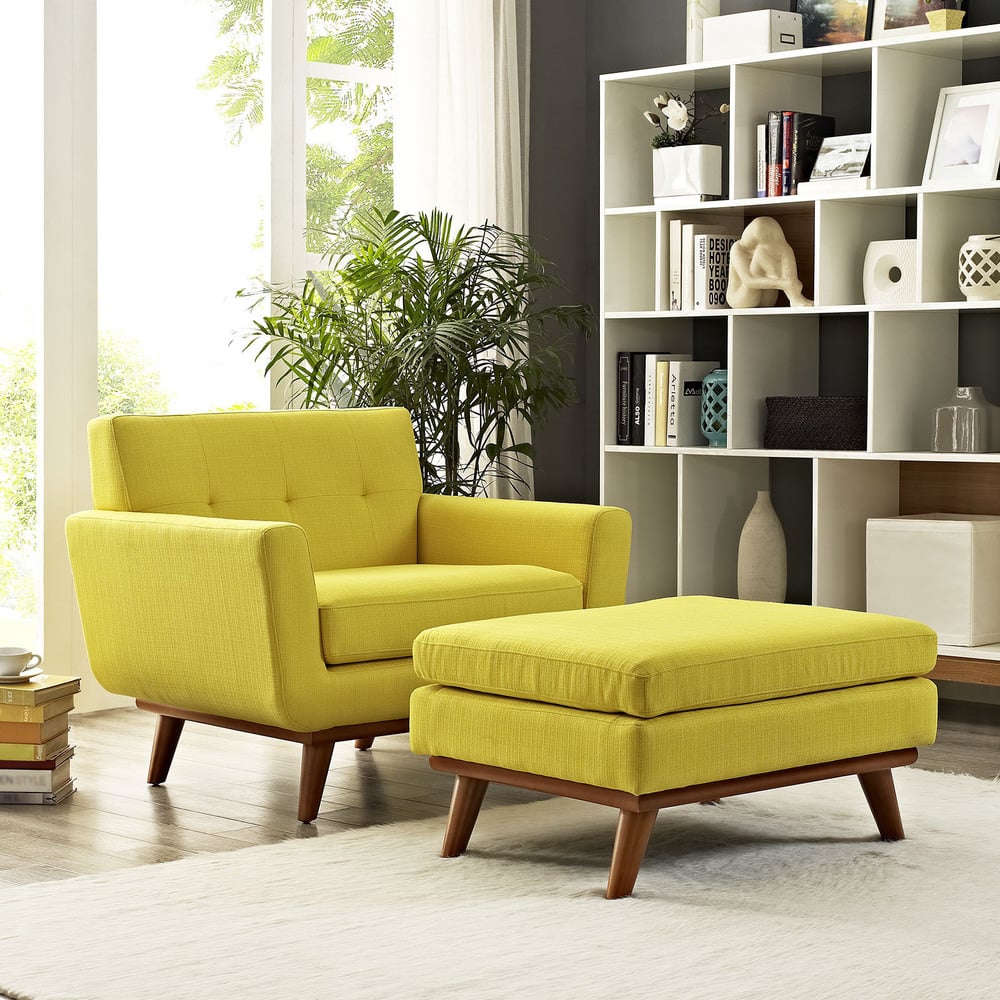 Engage Mid Century Chair Ottoman Set