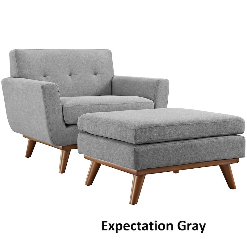 Engage Mid Century Chair Ottoman Set