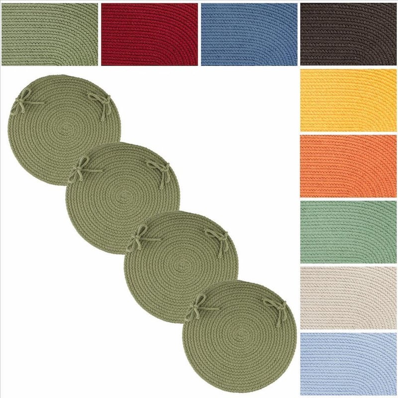 Rhody Rug Venice Reversible Braided Chair Pads (Set of 4)