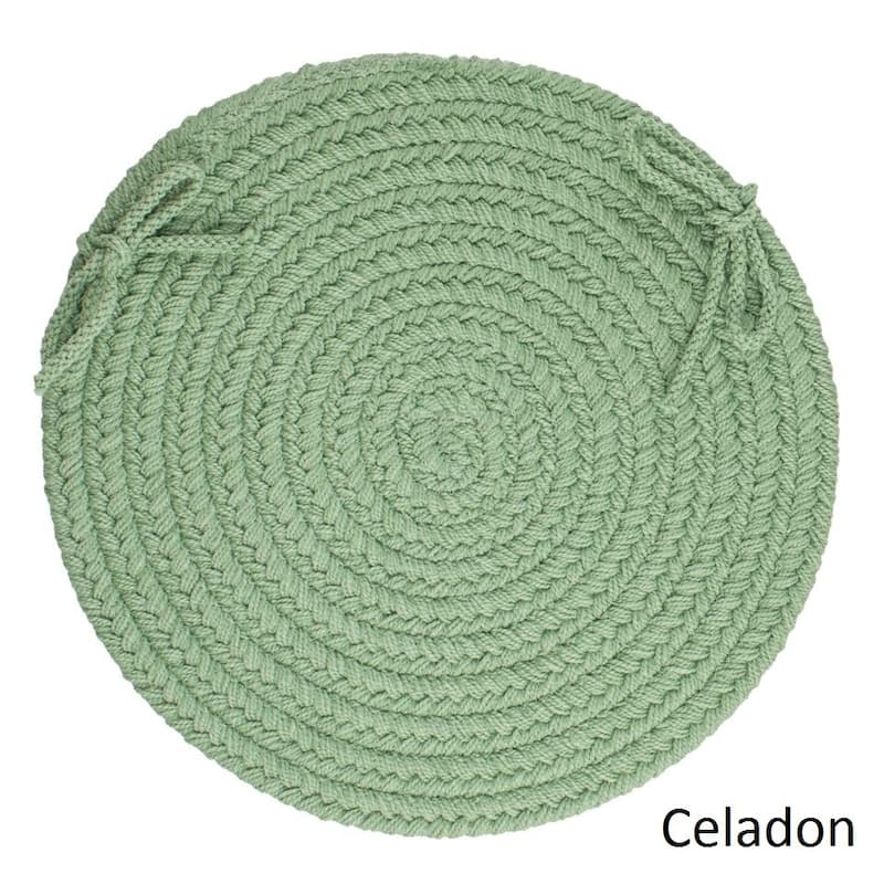 Rhody Rug Venice Reversible Braided Chair Pads (Set of 4) - Celadon