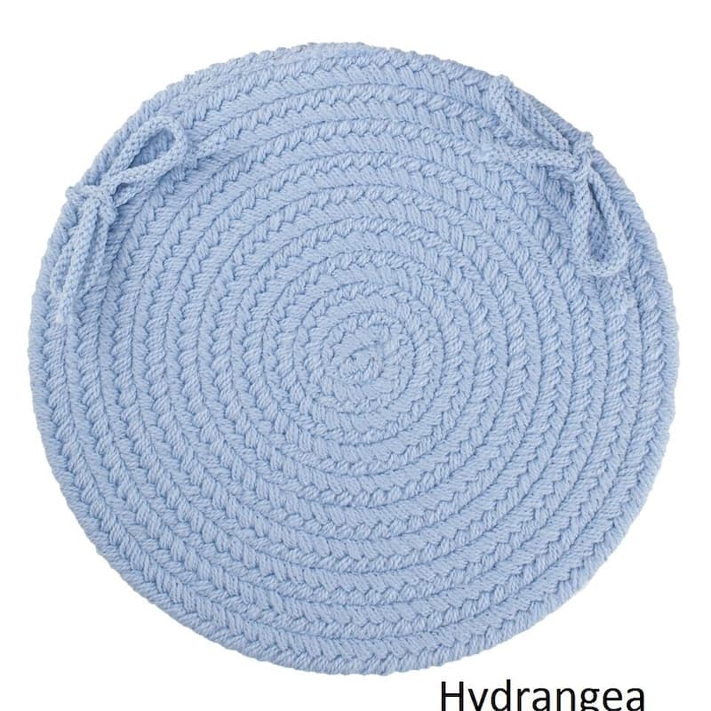Rhody Rug Venice Reversible Braided Chair Pads (Set of 4) - Hydrangea