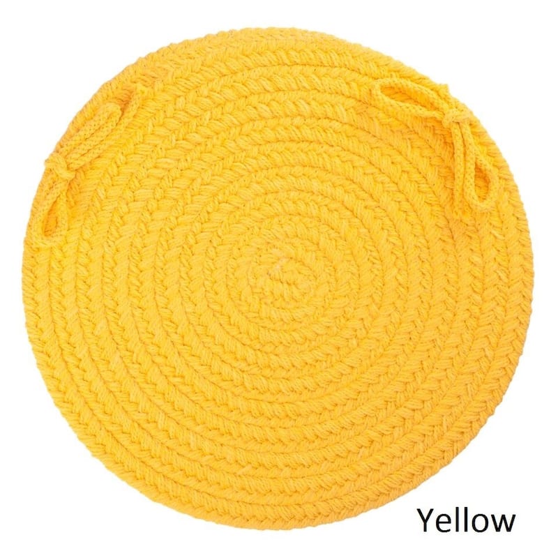 Rhody Rug Venice Reversible Braided Chair Pads (Set of 4)