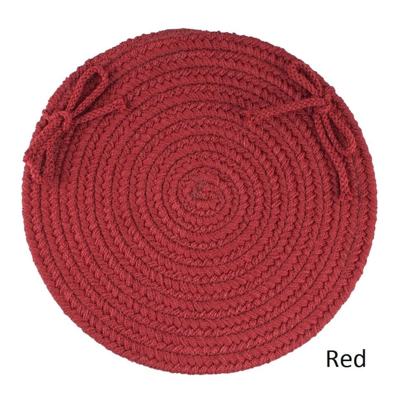 Rhody Rug Madeira Reversible Braided Chair Pads (Set of 4)