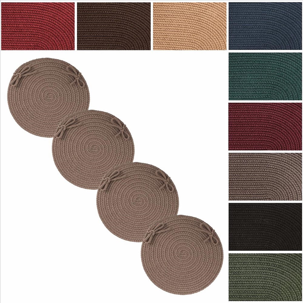 Rhody Rug Madeira Reversible Braided Chair Pads (Set of 4)
