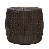 Shop Keaton Wicker Barrel Side Table by Christopher Knight Home - On