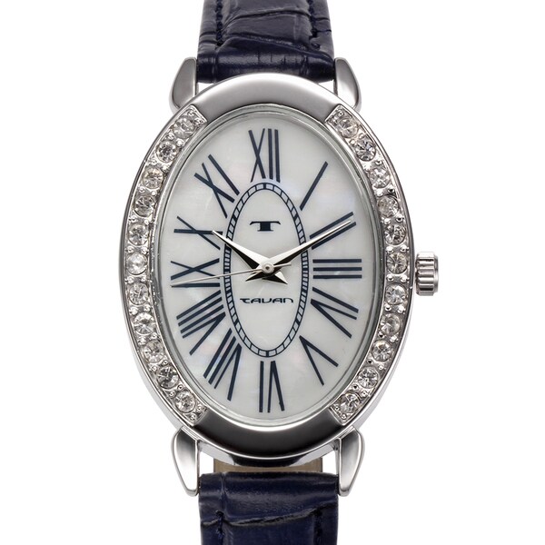 Tavan Women's Jeanne Mother of Pearl Watch with Navy Blue