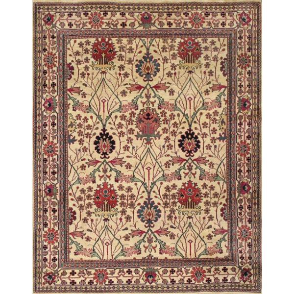 Abc Accent Hand Knotted Arts And Crafts Beige Wool Rug 8 X 10 Abc Accent Hand Knotted Arts And Crafts Beige Wool Rug 8 X27