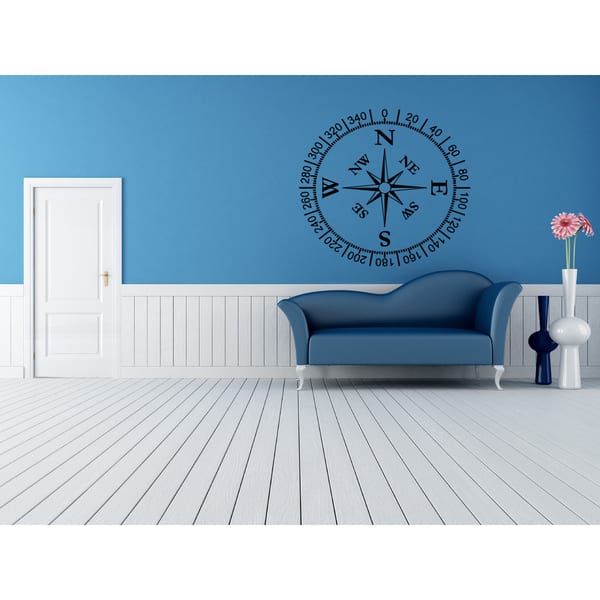 Compass Wall Art Sticker Decal - Bed Bath & Beyond - 11445322