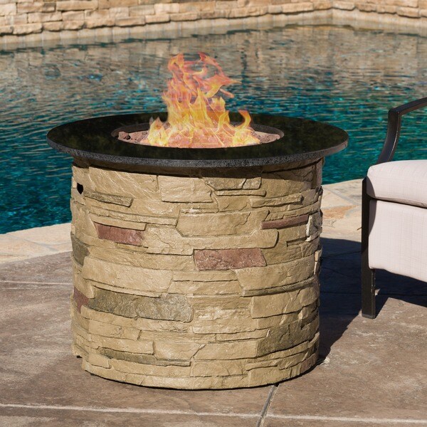 Hoonah Outdoor Circular Fire Table by Christopher Knight Home