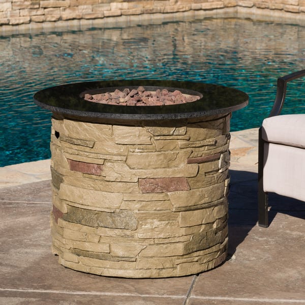 Shop Hoonah Outdoor Circular Fire Table By Christopher Knight Home