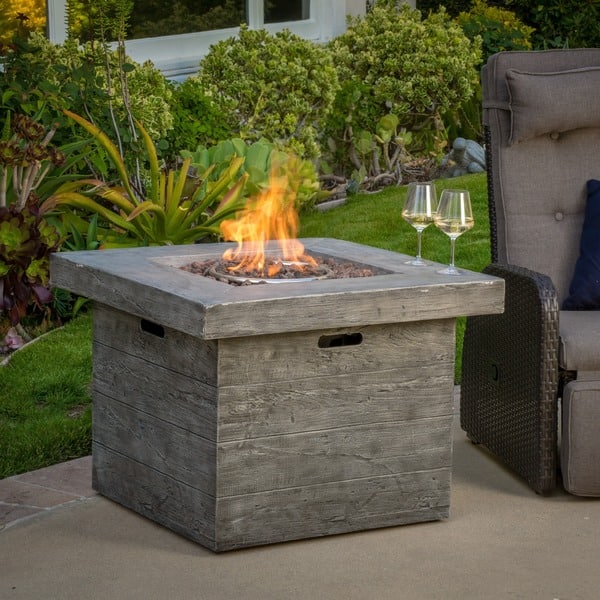 Shop Dakota Outdoor Square Fire Pit By Christopher Knight Home