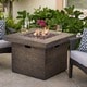 Dakota Outdoor Square Fire Pit  by Christopher Knight Home - Thumbnail 1