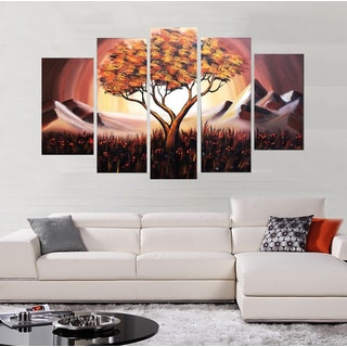 Hand-painted Brown Tree Art Painting 1099 - Bed Bath & Beyond - 11445794