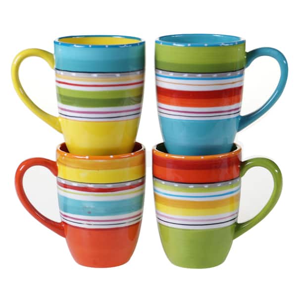 slide 1 of 1, Certified International Mariachi 20-ounce Mugs (Set of 4) Assorted Designs