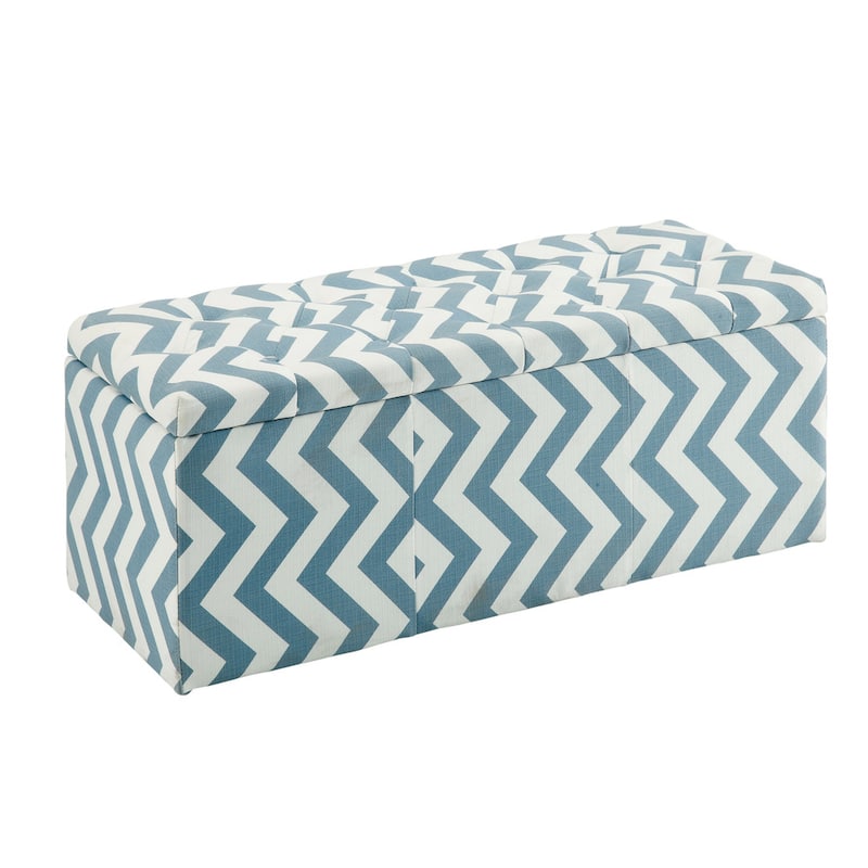 Gede Contemporary Fabric Tufted Life-top Storage Bench by Furniture of America