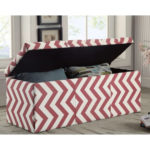 Furniture of America Gede Contemporary Fabric Life-top Storage Bench