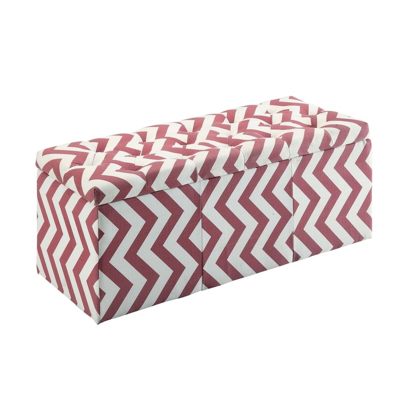 Gede Contemporary Fabric Tufted Life-top Storage Bench by Furniture of America