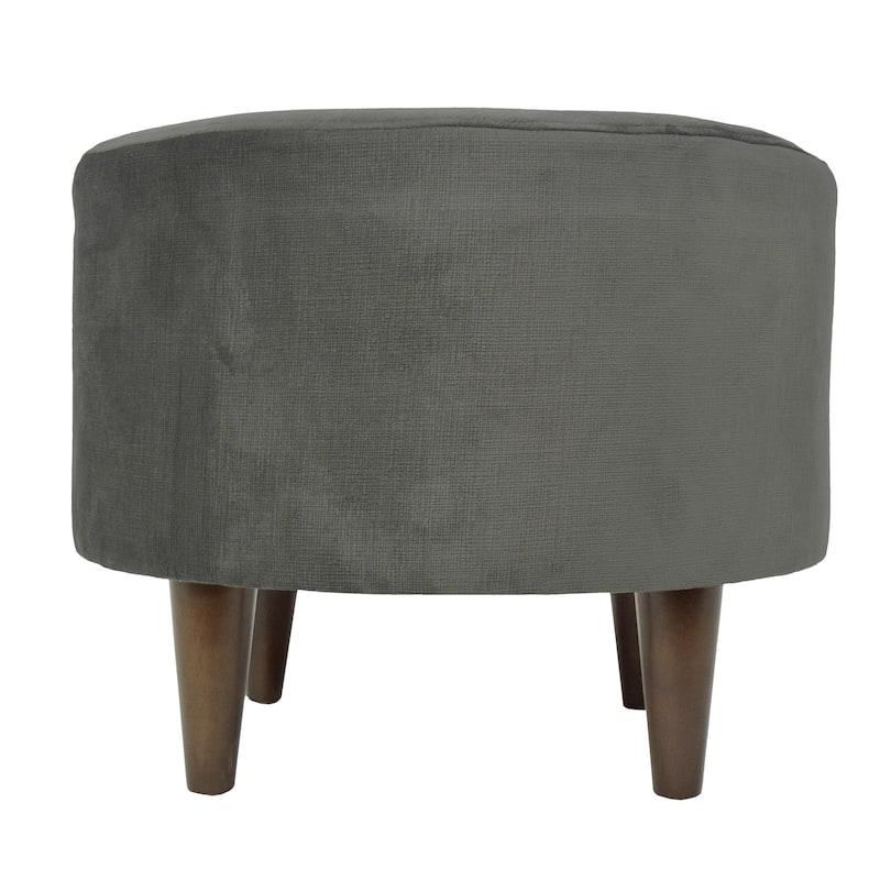 MJL Furniture Sophia ENNIS Round Upholstered Ottoman - Grey