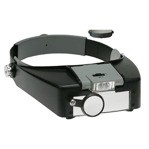 Shop Jeweler's Lighted HighPower Magnifier Visor 1.5X to 10X Free