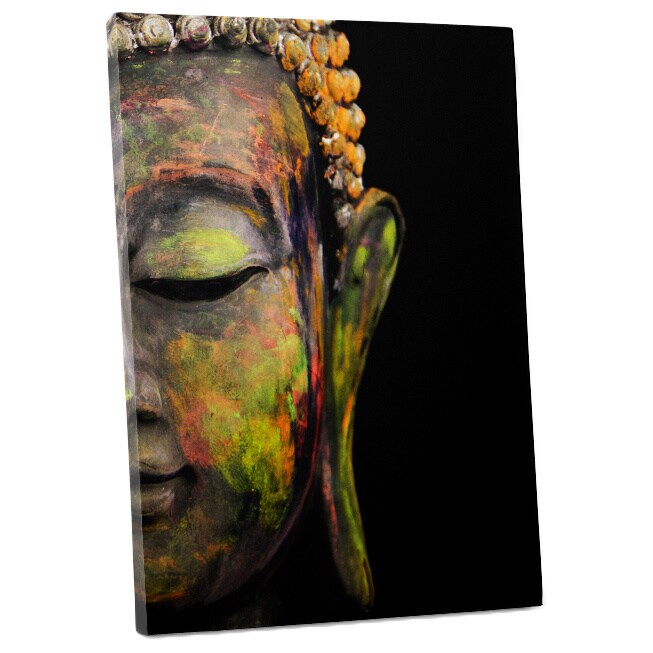 Shop Pop Art 'Painted Budda' Gallery Wrapped Canvas Wall Art - On Sale ...