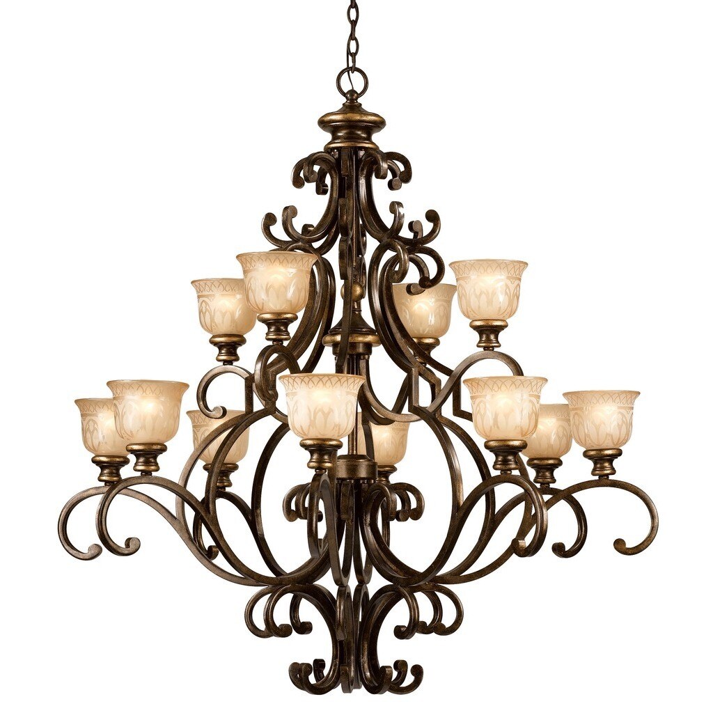 Crystorama Norwalk Collection 12-light Bronze Umber Chandelier - Chandeliers For Bedrooms by Overstock.com