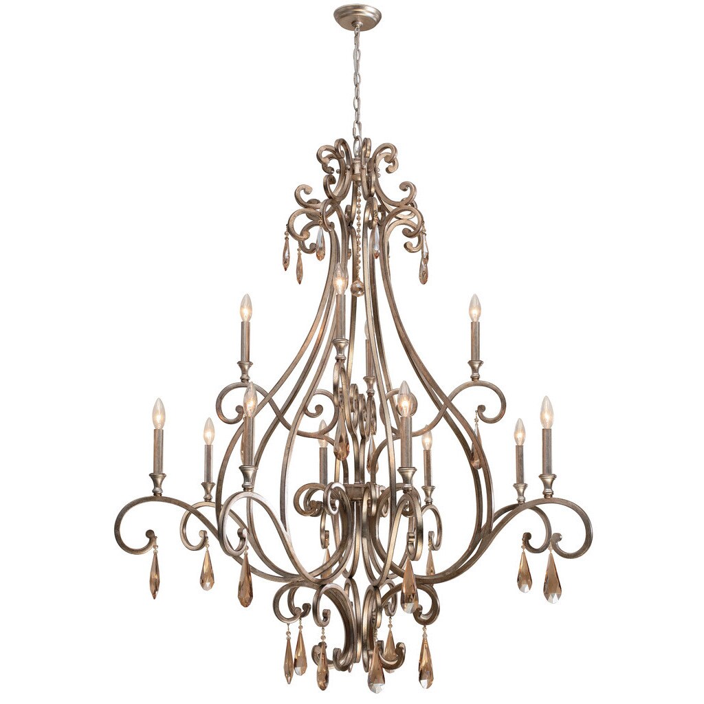 Crystorama Shelby Collection 12-light Distressed Twilight Chandelier - Chandeliers For Bedrooms by Overstock.com