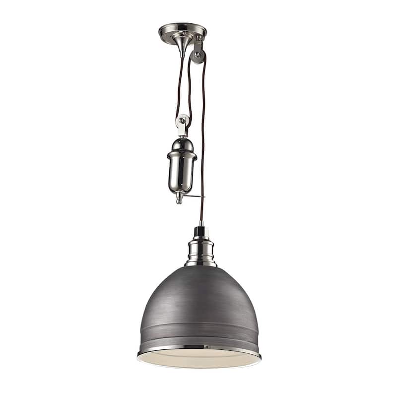 Elk Home Carolton Polished Nickel Metal 1 Light Pendant