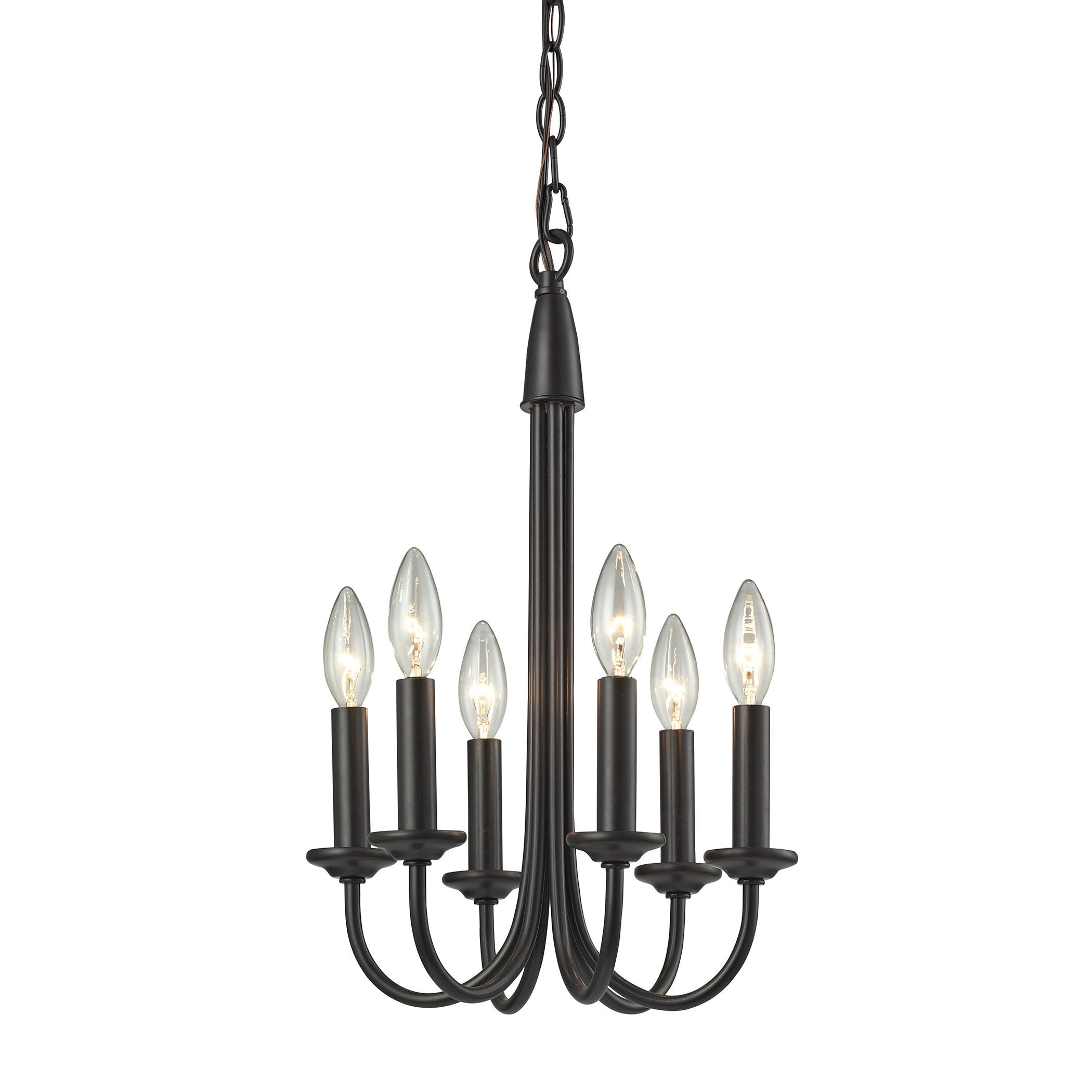 Elk Chandette 6-light Chandelier in Oil Rubbed Bronze (Oil Rubbed Bronze) - Chandeliers For Bedrooms by Overstock.com