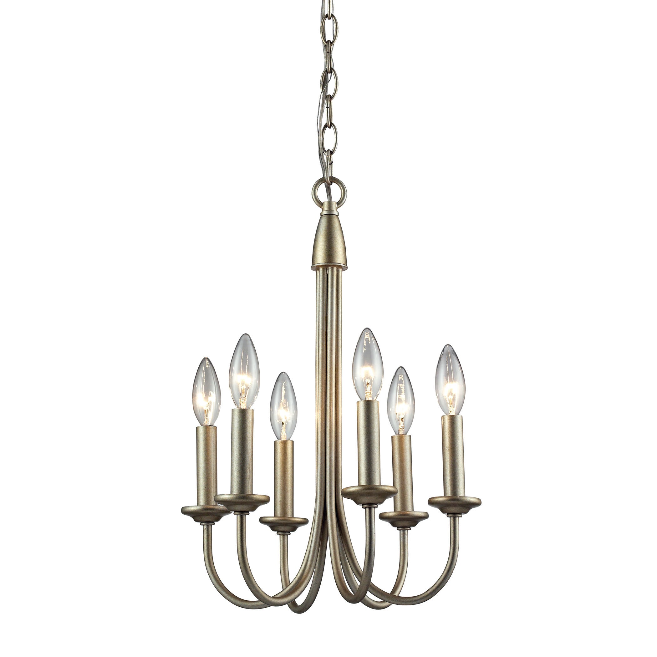 Elk Chandette 6-light Chandelier in Aged Silver (Aged Silver) - Chandeliers For Bedrooms by Overstock.com