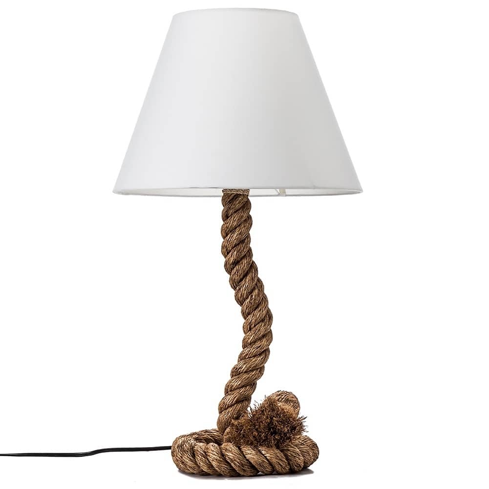 SB Modern Home Nautical Pier Large Rope Table Lamp