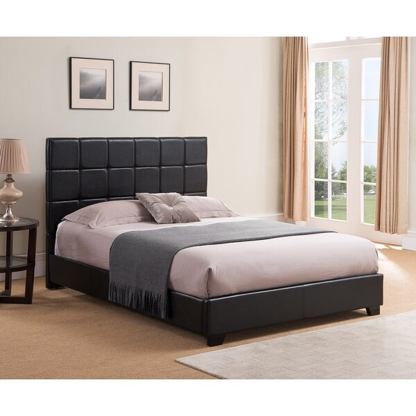 Porch & Den Guadalupe Street Black Upholstered Queen-size Platform Bed