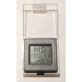 Heim Concept Dual Time Grey Alarm Clock - 1.75 x 1.75 x 0.75"