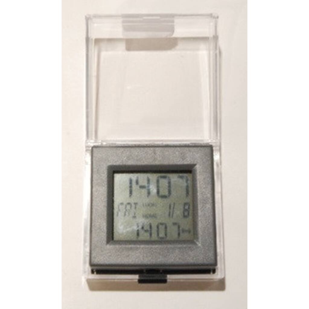 Heim Concept Dual Time Grey Alarm Clock - 1.75 x 1.75 x 0.75"