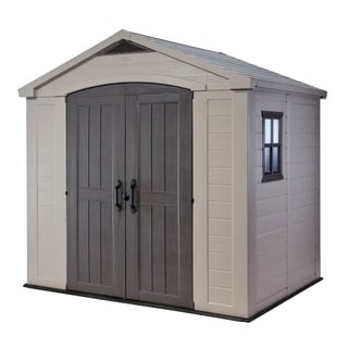 Keter Factor 8x6 ft. Resin Outdoor Storage Shed With Floor for Patio ...