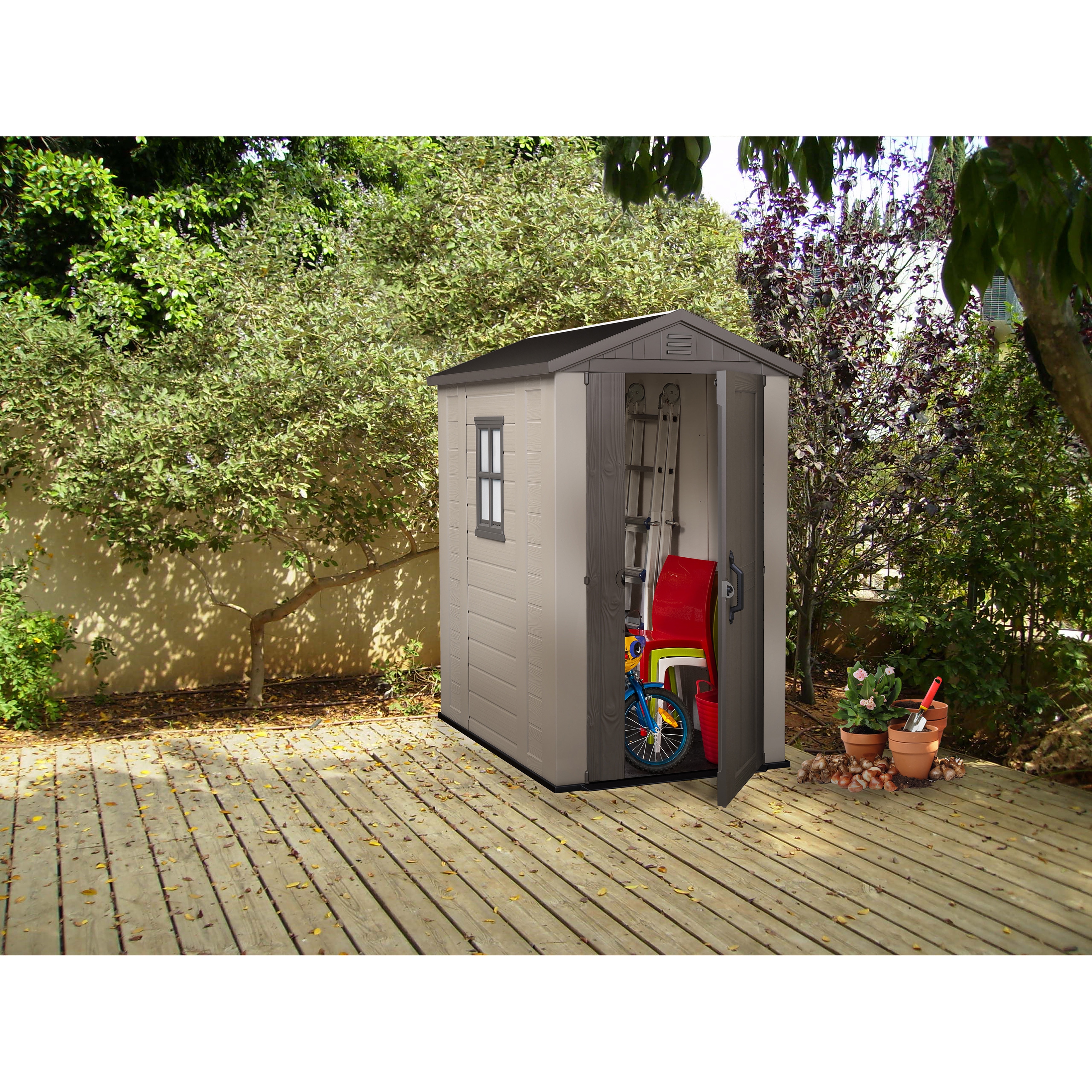 Keter 8 x 6 Factor Plastic Garden Shed, Sheds