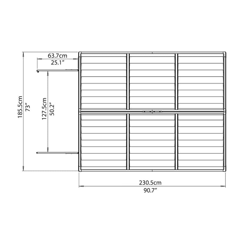 SkyLight 6 ft. x 8 ft. Tan Garden Outdoor Storage Shed - 6 ft x 8 ft