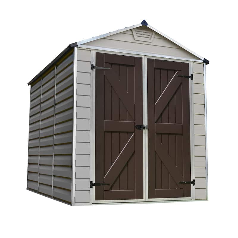 SkyLight 6 ft. x 8 ft. Tan Garden Outdoor Storage Shed - 6 ft x 8 ft