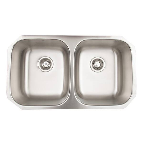 Vigo All-in-One 33 Farmhouse Stainless Steel Double Bowl Kitchen Sink and  Chrome Faucet Set 