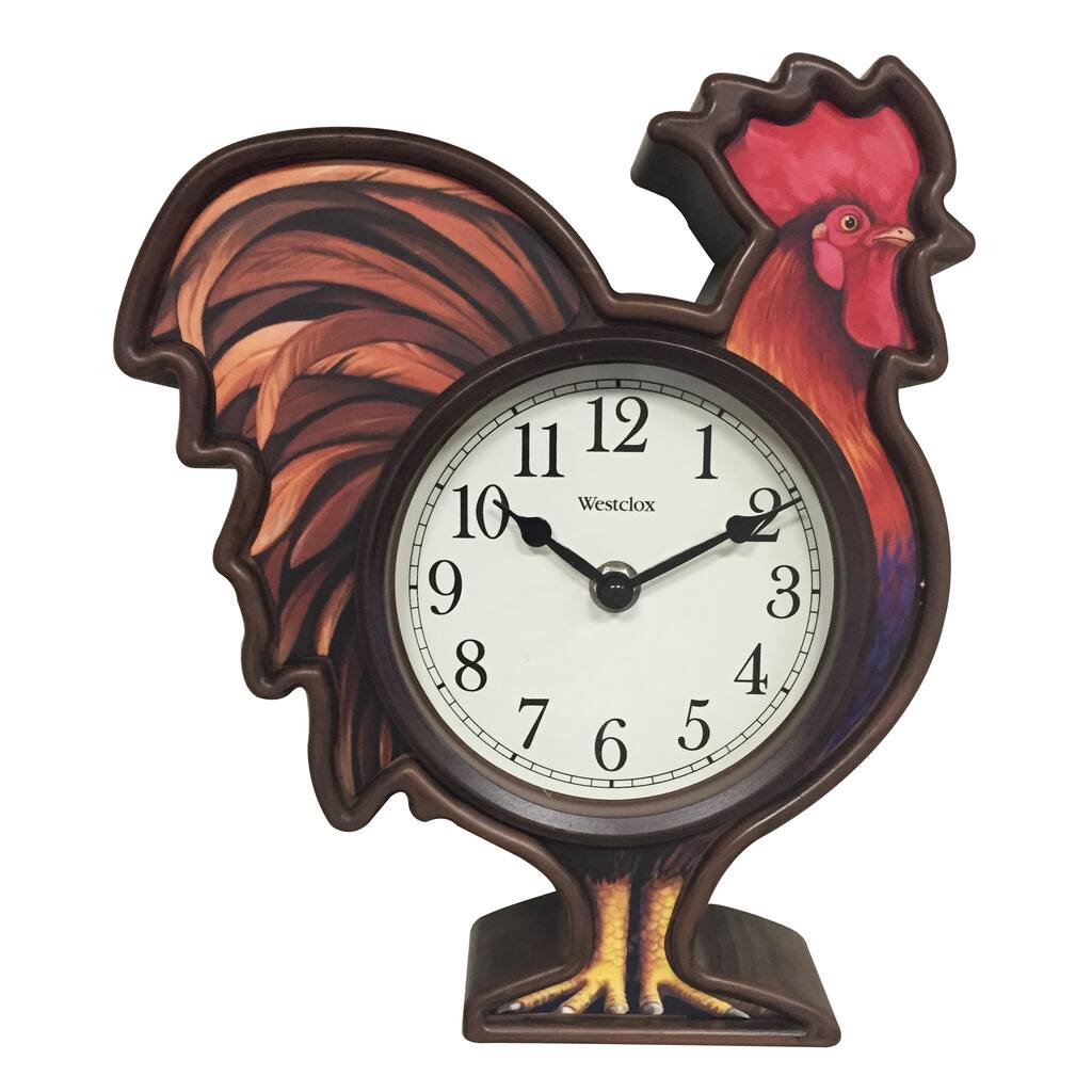 Westclox 10" 3D Rooster Wall Clock