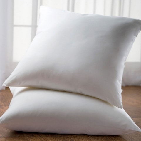Cheer Collection White 26 x 26 Euro Square Pillow (Set of 2)