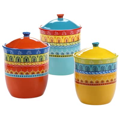 Certified International Valencia 3-piece Canister Set
