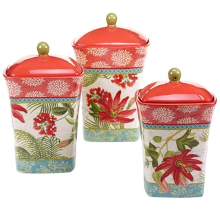 Certified International Golden Rooster 4-piece Canister
