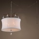 preview thumbnail 2 of 0, Felicity 5-light White Fabric 18-inch Bronze Swag Lamp