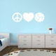 Peace Love Volleyball Medium Wall Decal - Bed Bath & Beyond - 11453928