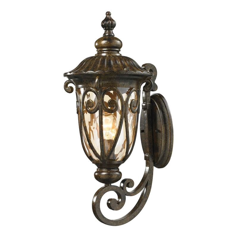 Elk Home Logansport Bronze With Water Glass 1 Light Wall Sconce