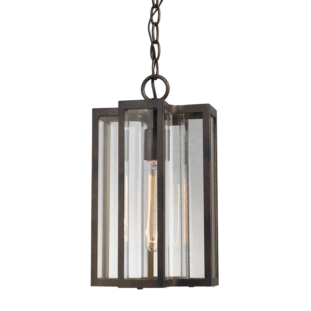 Elk Home Bianca Hazelnut Bronze With Clear Glass 1 Light Hanging