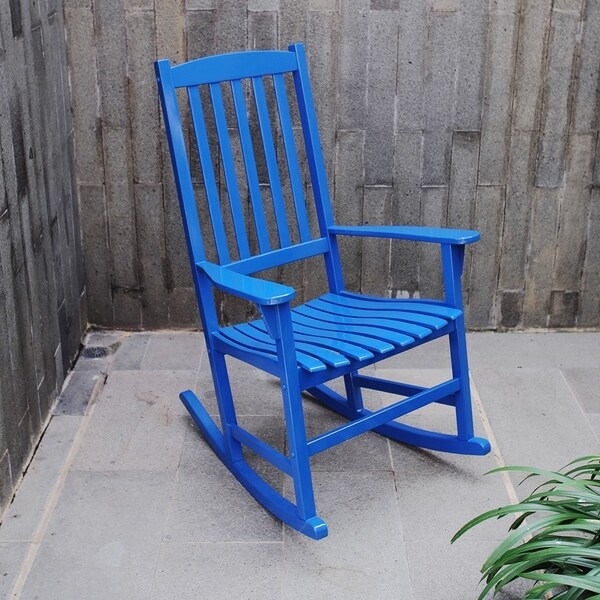 Shop Cambridge Casual Alston Porch Rocking Chair - Blue ...