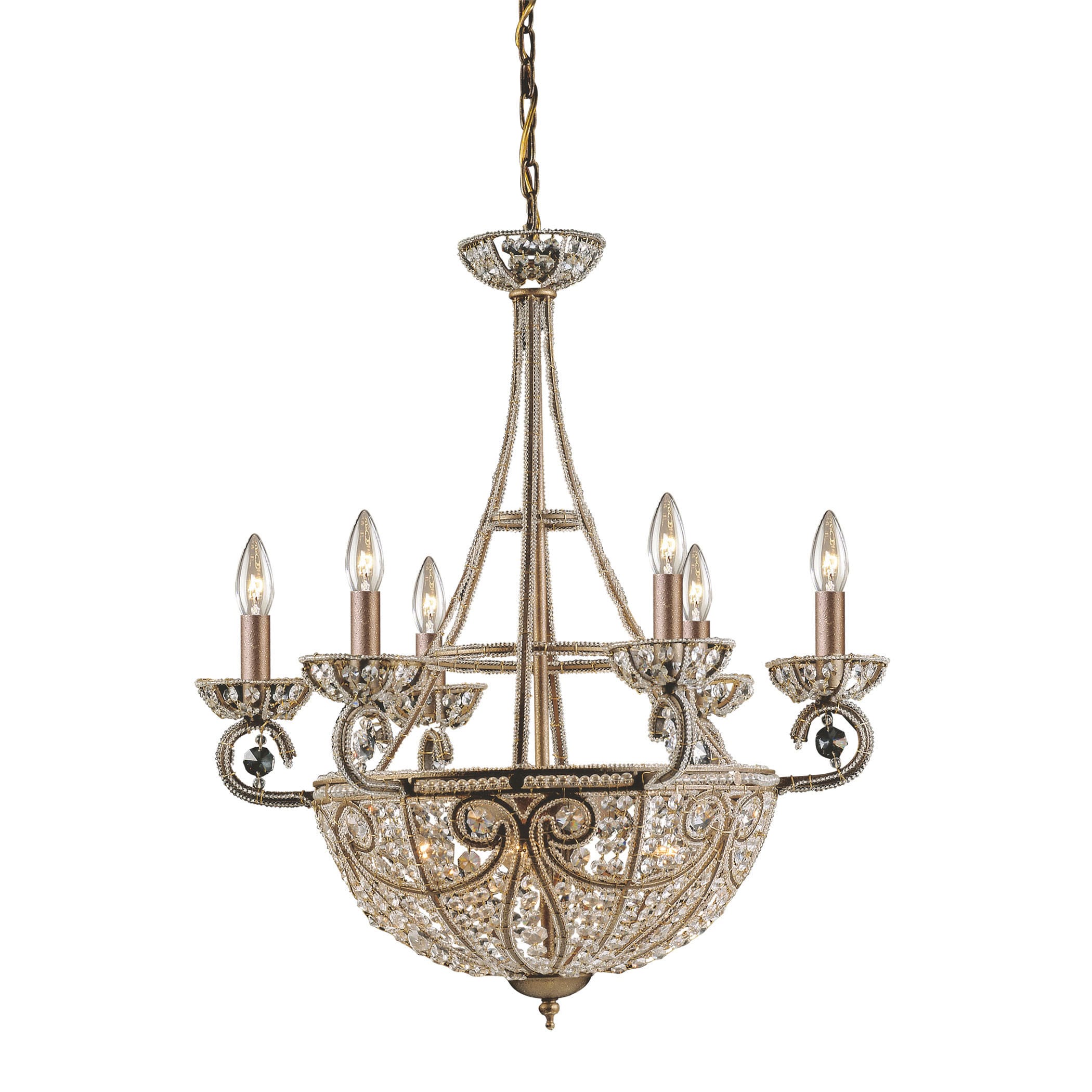 Elk Elizabethan Dark Bronze 10-light Chandelier (Dark Bronze) - Chandeliers For Bedrooms by Overstock.com
